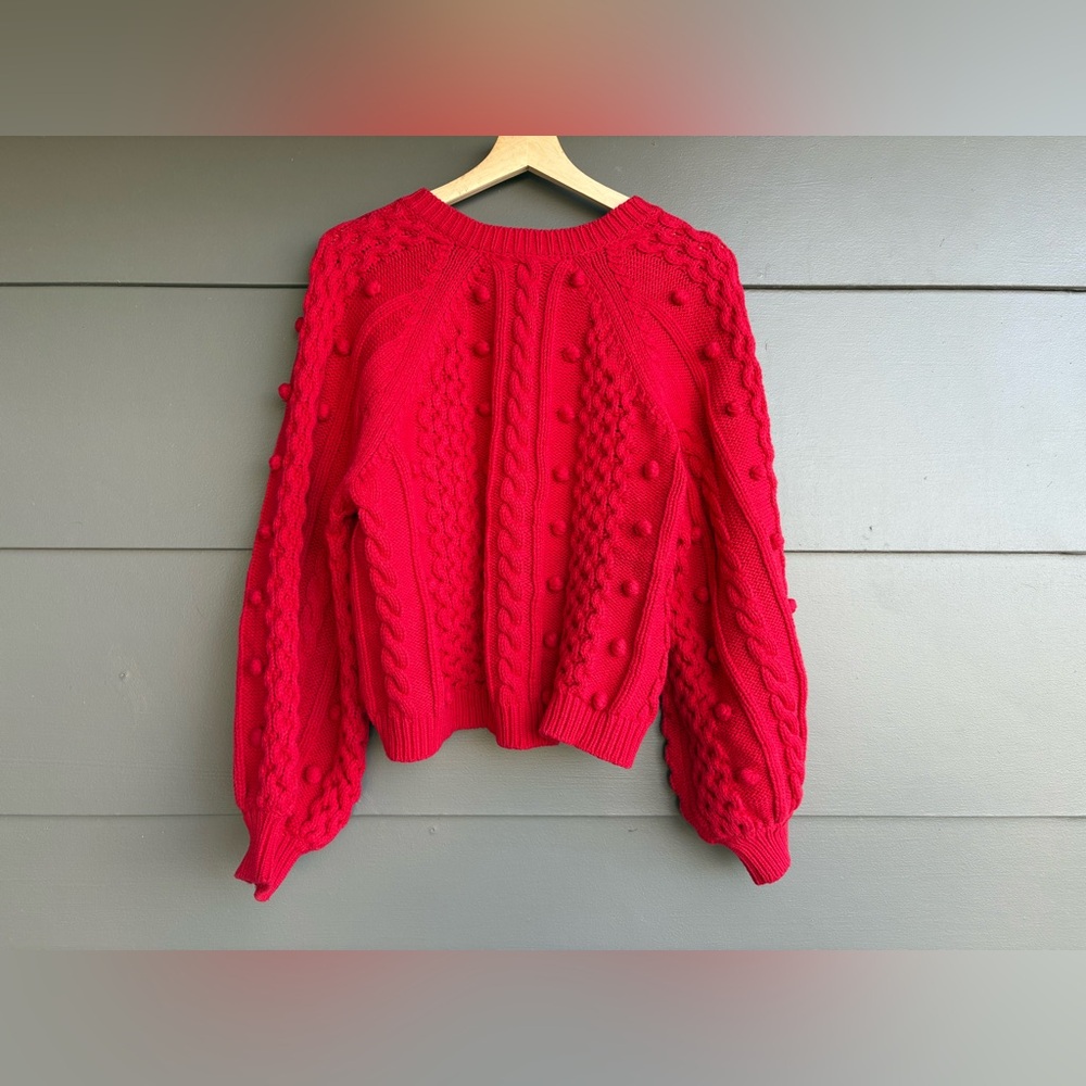 THE GREAT The Mountainside Cardigan in Deep Rose - Picture 6 of 16